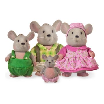 Li'l Woodzeez - Set de figuras HANDYDANDY Familia de ratones