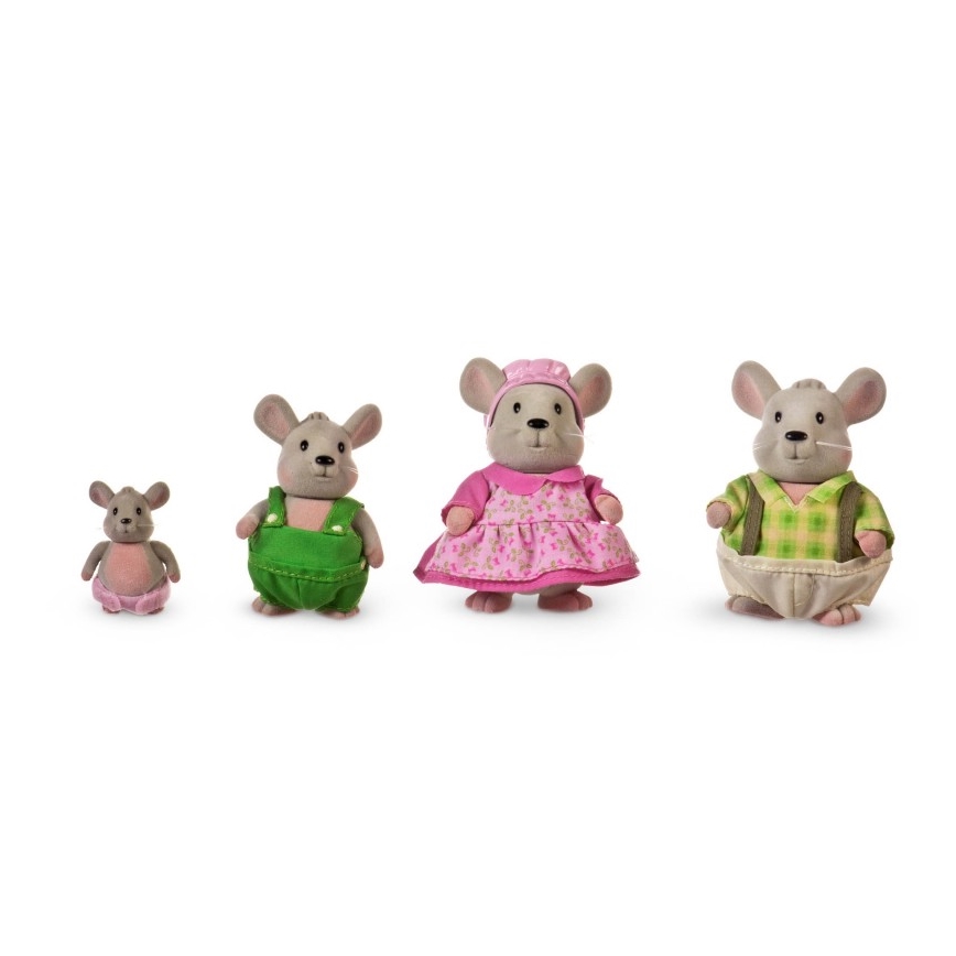 Li'l Woodzeez - Set de figuras HANDYDANDY Familia de ratones