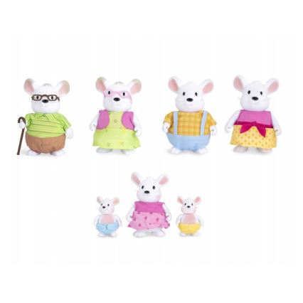 Li'l Woodzeez - Set de figuras NIBBLEKIN Familia de ratones