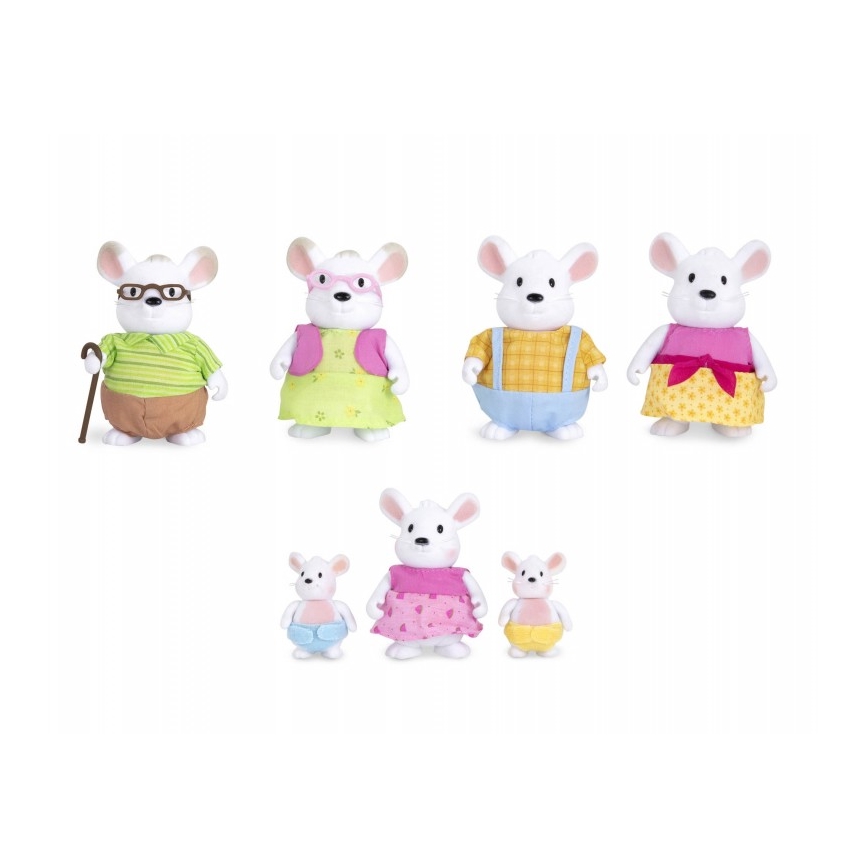 Li'l Woodzeez - Set de figuras NIBBLEKIN Familia de ratones