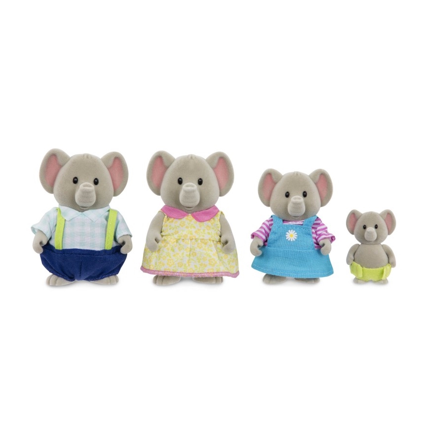Li'l Woodzeez - Set de figuras OLIPHANT Familia de elefantes
