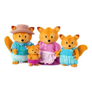 Li'l Woodzeez - Set de figuras TIPPYTAIL familia de zorros