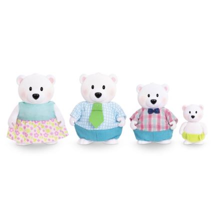 Li'l Woodzeez - Set de figuras VAN NORTH Familia de osos polares