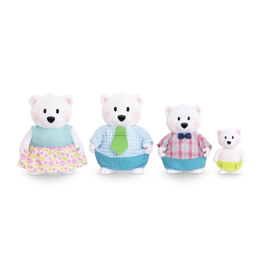 Li'l Woodzeez - Set de figuras VAN NORTH Familia de osos polares