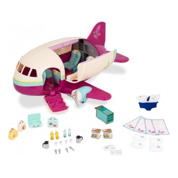 Li'l Woodzeez - Set de juguetes avión con accesorios