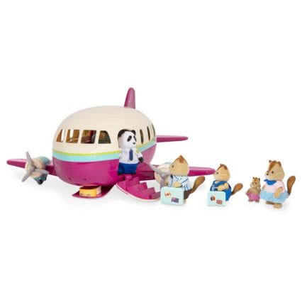 Li'l Woodzeez - Set de juguetes avión con accesorios