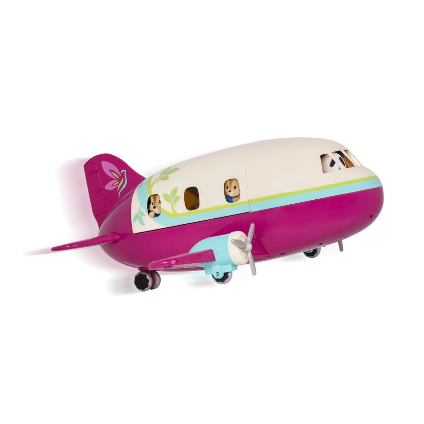 Li'l Woodzeez - Set de juguetes avión con accesorios