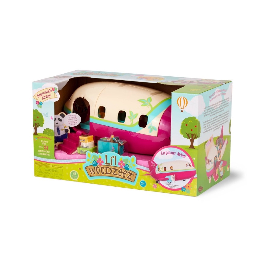 Li'l Woodzeez - Set de juguetes avión con accesorios