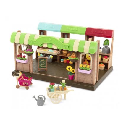 Li'l Woodzeez - Set de juguetes de mercado de agricultores