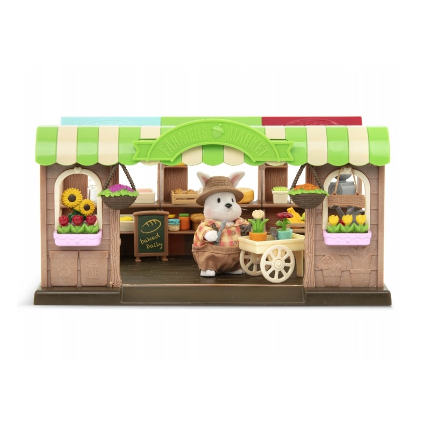 Li'l Woodzeez - Set de juguetes de mercado de agricultores