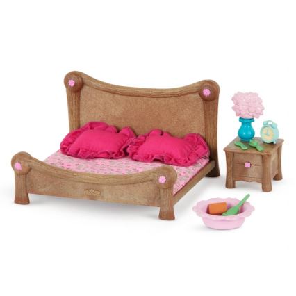 Li'l Woodzeez - Set de juguetes de muebles para dormitorio y comedor