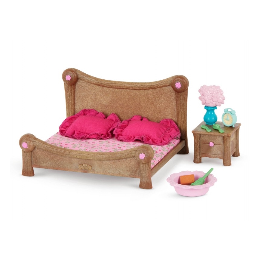 Li'l Woodzeez - Set de juguetes de muebles para dormitorio y comedor
