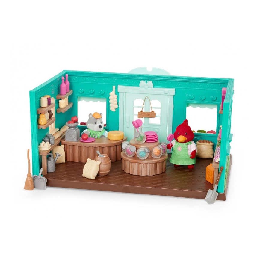 Li'l Woodzeez - Set de juguetes de tienda de comestibles