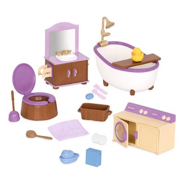 Li'l Woodzeez - Set de juguetes muebles de baño