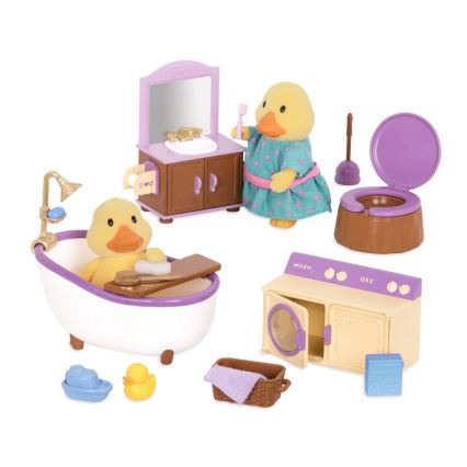 Li'l Woodzeez - Set de juguetes muebles de baño