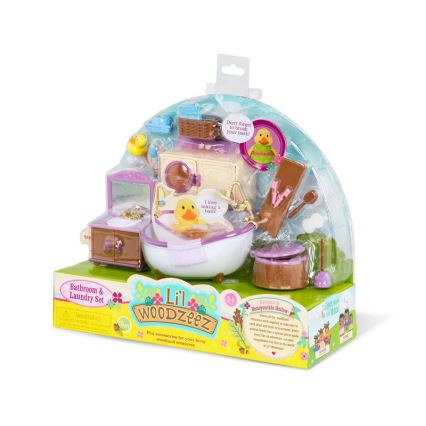 Li'l Woodzeez - Set de juguetes muebles de baño