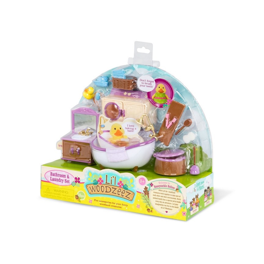 Li'l Woodzeez - Set de juguetes muebles de baño