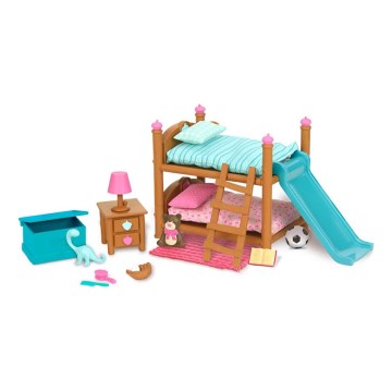 Li'l Woodzeez - Set de juguetes muebles para habitaciones infantiles