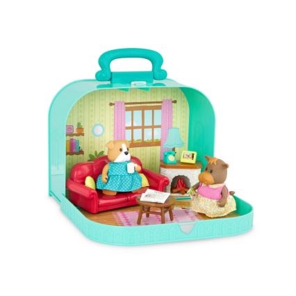 Li'l Woodzeez - Set de sala de estar en una vitrina