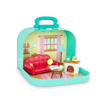 Li'l Woodzeez - Set de sala de estar en una vitrina