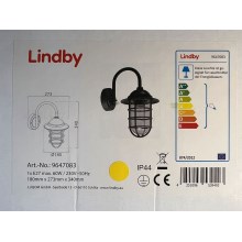 Lindby - Aplique de exterior NAILA 1xE27/60W/230V IP44