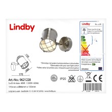 Lindby - Aplique LED regulable EBBI 1xE14/5W/230V