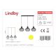 Lindby - Lámpara colgante FRANCES 3xE27/60W/230V