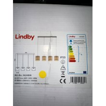 Lindby - Lámpara colgante ZALIA 4xE27/60W/230V