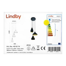 Lindby - Lámpara de araña con cable 3xE27/60W/230V