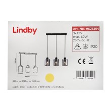 Lindby - Lámpara de araña con cable KOURTNEY 3xE27/60W/230V