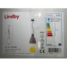 Lindby - Lámpara de araña con cable LENNA 1xE14/40W/230V hormigón