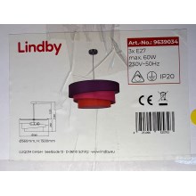 Lindby - Lámpara de araña con cable MELIA 3xE27/60W/230V