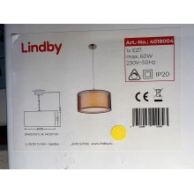 Lindby - Lámpara de araña con cable NICA 1xE27/60W/230V