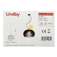 Lindby - Lámpara de araña en cadena JURSA 1xE27/60W/230V