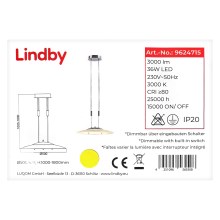 Lindby - Lámpara de araña LED regulable AMIDALA LED/36W/230V