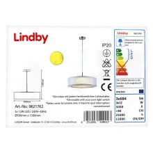 Lindby - Lámpara de araña LED regulable AMON 3xLED/12W/230V