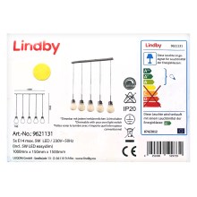 Lindby - Lámpara de araña LED regulable BADO 5xLED/5W/230V