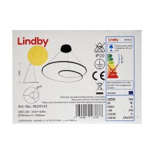 Lindby - Lámpara de araña LED regulable con cable LUCY LED/28W/230V
