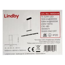 Lindby - Lámpara de araña LED regulable en cadena NAIARA 7xLED/4W/230V
