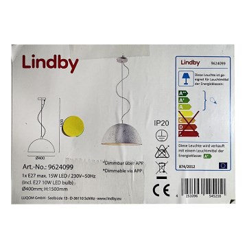 Lindby - Lámpara de araña LED RGB regulable en una cadena CAROLLE LED/10W/230V Wi-Fi Tuya