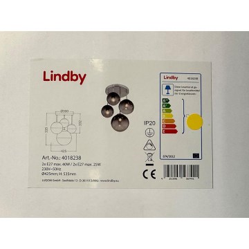 Lindby - Lámpara de araña sobre poste ROBYN 2xE27/40W/230V + 2xE27/25W/230V