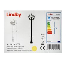 Lindby - Lámpara de exterior 3xE27/100W/230V IP44