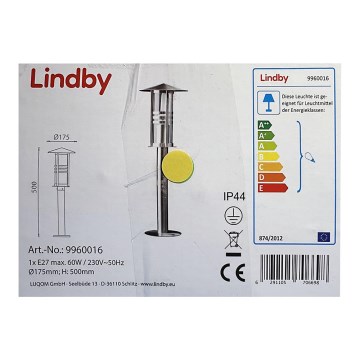 Lindby - Lámpara de exterior ERINA 1xE27/60W/230V IP44