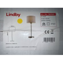 Lindby - Lámpara de mesa ANNATINA 1xE27/60W/230V