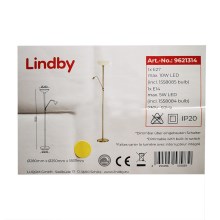 Lindby - Lámpara de pie JOST 1xE27/10W/230V + 1xE14/5W