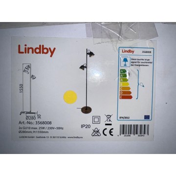 Lindby - Lámpara de pie SHILA 2xGU10/25W/230V