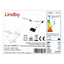 Lindby - Lámpara LED de mesa táctil regulable FELIPE LED/4,5W/230V