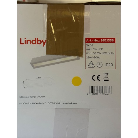 Lindby - LED Aplique TJADA 3xG9/3W/230V