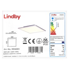 Lindby - Plafón LED LIVEL LED/36W/230V