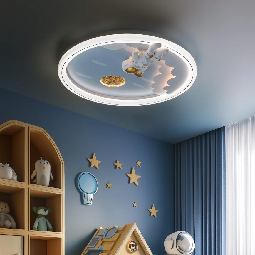Línea Zuma - Plafón LED regulable para niños LED/42W/230V 3000/5700K astronauta